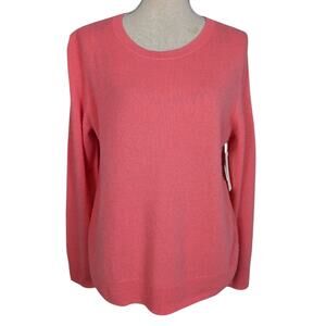 Nordstrom Cashmere Crew Neck Sweater Pink Paradise Heather Size XL